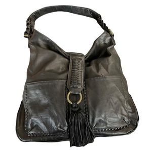 NWT Steve Madden Shoulder Leather Tote Bag Black